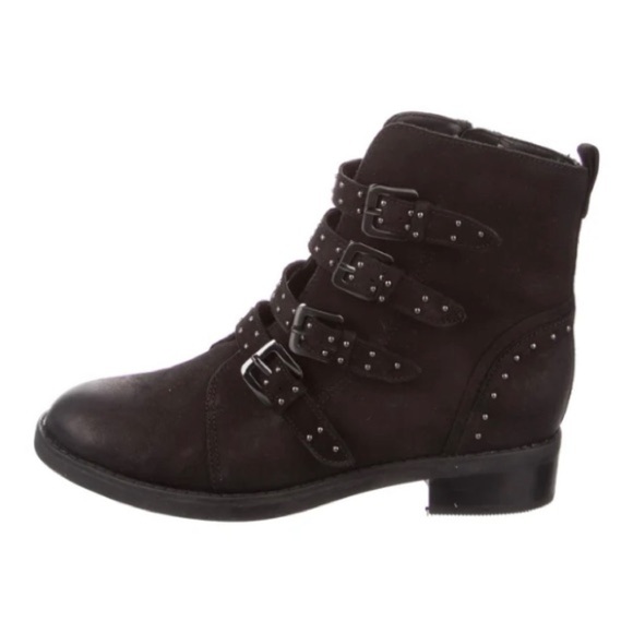 Blondo - Women’s Buckle Suede Ankle Booties - Picture 6 of 9